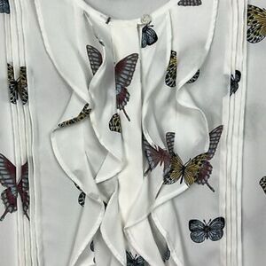 Ann Taylor Factory Butterfly Print Blouse